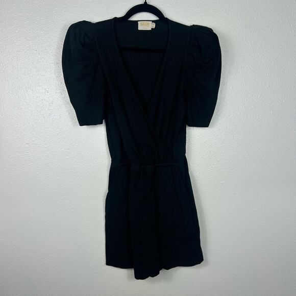Nation LTD Lennox Wrap Romper Black Sz Small - Picture 4 of 9